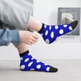 thumbnail image 2 of Naloa Blue And White Polka Dot Ankle Socks for Women Non Slip Socks No Show Socks Classic Low Cut Casual Socks Casual Socks, 2 of 7