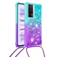 thumbnail image 2 of Funda para Xiaomi POCO F5 Pro 5G Brillantina Líquida Divertida Reluciente y con Cristales en Movimiento Cuerpo Cruzado con Cordón Ajustable, 2 of 5