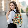thumbnail image 6 of FORMRS Mini Backpack Purse for Women Travel Daypack Casual Shoulder Bag, Beige Geometric, 6 of 7