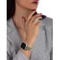 thumbnail image 6 of Wearlizer Stainless Steel Band Compatible with Apple Watch Band for Women 38/40/41/42/44/45/46/49mm, Studded Link Bracelet Strap, Dressy Metal Band for Series 11/10/9/8/7/6/5/4/SE/Ultra, 6 of 7