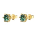 thumbnail image 5 of 925 Sterling Silver Stud Earrings 1-2 Carat Moissanite Classic Four-Claw Stud Earrings, 5 of 5
