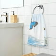 thumbnail image 6 of SKYSONIC 2pcs Butterfly Cotton Hand Towels Absorbent Bath Towel Decorative Fingertip Towels for Bathroom Gym Spa Hotel Beach,16 x 28 inch, 6 of 7