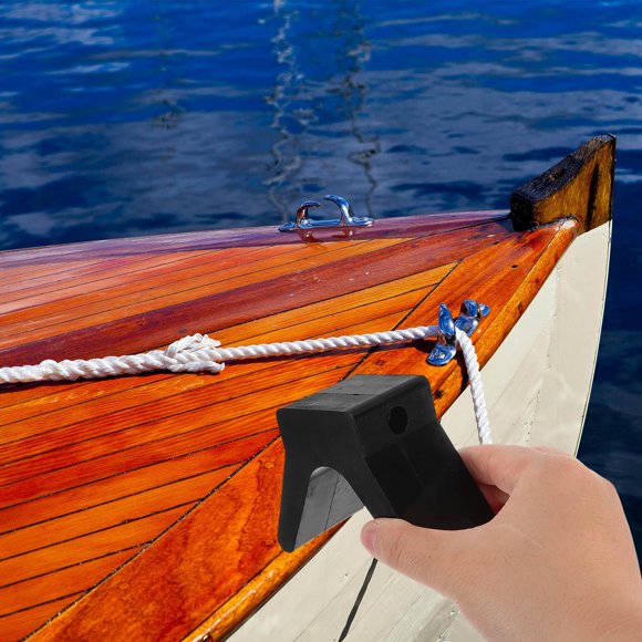 OUNONA Boat Trailer Parts And Accessories Rubber V Shape Black 1Set