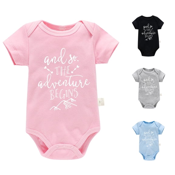 Girls Bodysuits Short Sleeve Letter Print Romper Baby Bodysuit for Children Clothes