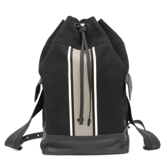 Pre-Owned Bottega Veneta Drawstring Bag Stripe Men's Leather,Canvas Backpack... (Good)