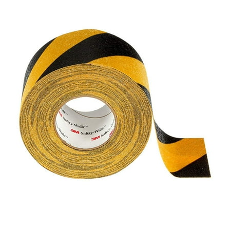3M Safety-Walk Slip-Resistant Tape: 4 in. x 60 ft. (Black with Yellow stripes)