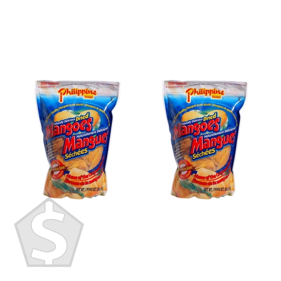 Philippine Brand Sweetened Dried Mango Snack, 850 g Bags (Pack of 2), 1.7 kg Total