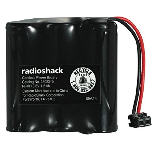 radioshack 3.6v/1200mah nimh cordless phone battery