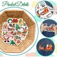 thumbnail image 3 of 4 Sheets Christmas Elements Colorful Water Soluble Hand Sewing Stabilizer for Fabric Santa Claus Embroidery Stickers Snowflakes Stitch Wash Away Stabilizer for Beginners Lovers, 3 of 7