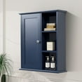 thumbnail image 2 of 23.6 in. W x 7.1 in. D x 27.6 in. H Bathroom Storage Wall Cabinet in Blue Ready to Assemble, 2 of 6