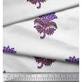 thumbnail image 2 of Soimoi Georgette Viscose Fabric Leaves & Floral Block Print Fabric by Yard 42 Inch Wide, 2 of 3