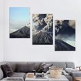 thumbnail image 4 of Nawypu  Canvas Wall Art Prints Plumes of smoke billowing out of Sakurajima volcano Paintings Poster Artwork Home Decor Ready to Hang for Living Room Bedroom Dining Room 12''x16''X3 Panels, 4 of 4