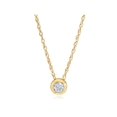 thumbnail image 2 of 3/8ct F VVS Bezel Solitaire Diamond 14K Yellow Gold Lab Grown Round Cut Necklace, 2 of 2