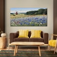 thumbnail image 2 of Oversized Field Flower Paintings, Large Canvas Wall Art for Living Room Bedroom Decor, Abstract Landscape Artwork Nature Floral Farmhouse Pictures Prints for Office Home 40x20", 2 of 4