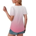 thumbnail image 2 of Zuesphe Plus Size Summer Tops for Women 2X Pink Shirts for Women Sexy Women White Blouses Plus Size Workout Tops for Women Loose Fit, 2 of 5