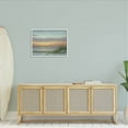 thumbnail image 2 of Coastal Beach Summer Sunset Landscape Painting White Framed Art Print Wall Art, 2 of 7