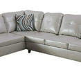 thumbnail image 4 of Star Home Living Corp Ben Faux Leather Left Sectional Sofa in Silver Powder, 4 of 5