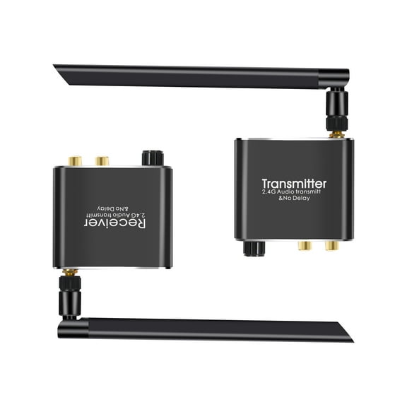 50M Wireless Audio Music Adapter RX/TX 2.4G No Delay audio transmitter and receiver With 3.5mm R/L RCA Audio LAN Audio Extender