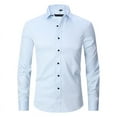 thumbnail image 4 of pstuiky camisetas de manga larga para hombre, Camisa informal de manga larga con botones y cuello vuelto para hombre, transpirable y de color liso camisetas de hombre xl, 4 of 4