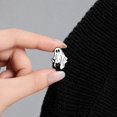 thumbnail image 5 of Mini White Ghost Shaped Halloween Decorative Badge Brooch, Lightweight Cute Spooky Accessory, Lovely Pin Ornament for Clothing Backpack Bag Holiday Party Outfit Matching, 5 of 8