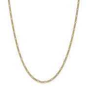 14K Yellow Gold 2.5mm Figaro Chain Necklace, 20"