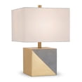 thumbnail image 3 of Pemberly Row 18.5" Concrete Stone Base Table Lamp in Dipped Gold, 3 of 10