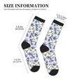 thumbnail image 3 of KLL Blue Flax Flowers Print Cool Socks Men's Women's Crew Socks Funny Crazy Novelty Stockings, 3 of 7