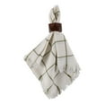 thumbnail image 2 of Set of 6 20" x 20" Green and White Ventana Green Check Fringed Napkins, 2 of 3