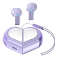 thumbnail image 1 of VEATOOL K520 Auriculares Inalámbricos Intrauditivos, Bluetooth 5.3, Diseño con Cordón Portátil, Perfil Doble en Forma de Corazón, 1 of 8