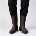 thumbnail image 7 of FRSASU Women's Rain Boots Mid-calf Waterproof Outdoor Hunting Gardening Farming Shoes Brown, 7 of 7