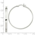 thumbnail image 4 of 925 Sterling Silver Anti-Tarnish Coating Women's 2.75mm Polished Tube Hoop Earrings | 40mm, 4 of 4