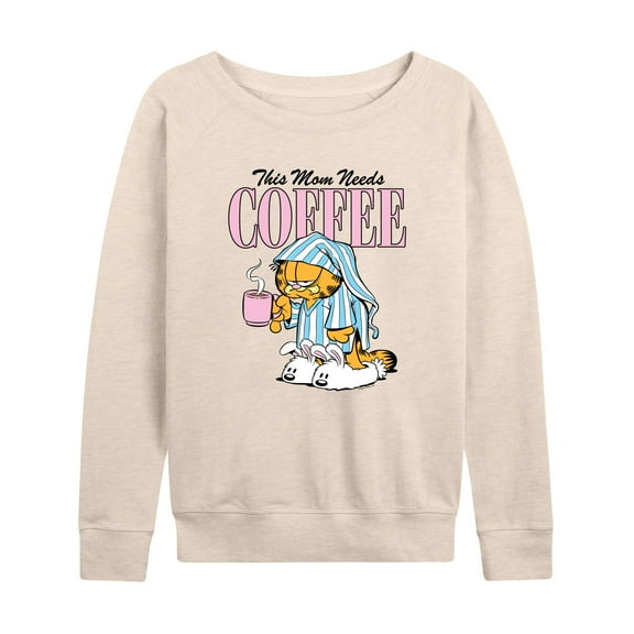 Garfield - Mom Needs Coffee - Women's French Terry Pullover Sweatshirt