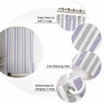 thumbnail image 5 of Light Purple Grey Stripe Shower Curtains for Bathroom Waterproof Fabric Bath Curtains Decor Bath Tub Curtain Farmhouse Minimalist Striped Decorative Shower Curtain Sets with 12 Hooks, 72x72 Inch, 5 of 6