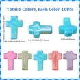 50Pcs 5 Colors Natural Freshwater Shell Beads Strands Dyed AB Color ...