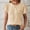 B394 Beige summer tops for women clearance under $5, variant on Cagogo Summer Tops Tee Shirts for Women Under $5 Casual Short Sleeve Crew Neck Shirt Pleated Plain Holiday Beach Green Blouses Clothes Graduation Gifts for Her