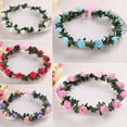 thumbnail image 3 of bestolf Rose Flower Crown Headband Wreath Party Wedding Bridal Garland Hairband Headwear, 3 of 6