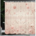 thumbnail image 4 of Ambesonne Pink Shower Curtain, Vintage Floral Art Cottagecore, 69"Wx70"L, Pale Salmon Dried Rose, 4 of 4