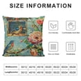 thumbnail image 5 of Chilfamy Vintage French Bird and Bird's Nest Throw Pillow Covers Decorative Camellia Flower Pillow Cases Home Decor Square Animal Farmhouse Pillowcase (Blue Bird) White, 5 of 5
