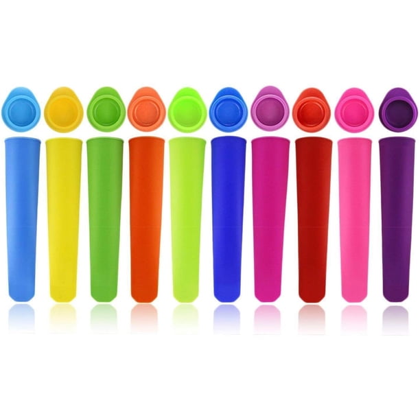 Moldes para helados de silicona, 10 piezas Moldes para helados - Moldes para helados reutilizables hechos de 100% silicona para alimentos - Sin Bpa - Perfectos para niños y adultos BANYUO Hogar
