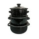 thumbnail image 1 of Juego de ollas con tapa de Peltre 6 pz International Negra  Shorbull, 1 of 6