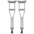 thumbnail image 1 of Muletas de aluminio PCP, altura ajustable con botón pulsador, ligeras, 1 par, talla infantil (1,22 m a 1,38 m), 1 of 5