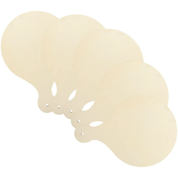 Raindrops 5Pcs Round Cutting Board Light Brown Wood For Kitchen Utensil And Drawing Board