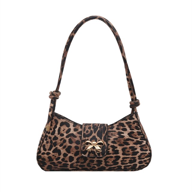 Bolso Mano Monedero Crescent Hobo Bolsos Mujer Leopardo Cuero PU Vintage