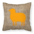 thumbnail image 2 of Carolines Treasures BB1126-BL-OR-PW1818 Sheep Burlap and Orange   Canvas Fabric Decorative Pillow BB1126 18H x18W, 2 of 2