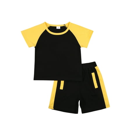 

Toddler Baby Boy Summer Clothes Short Sleeve T Shirt Top Shorts Sweatsuit Pants Tracksuit Outfits Set