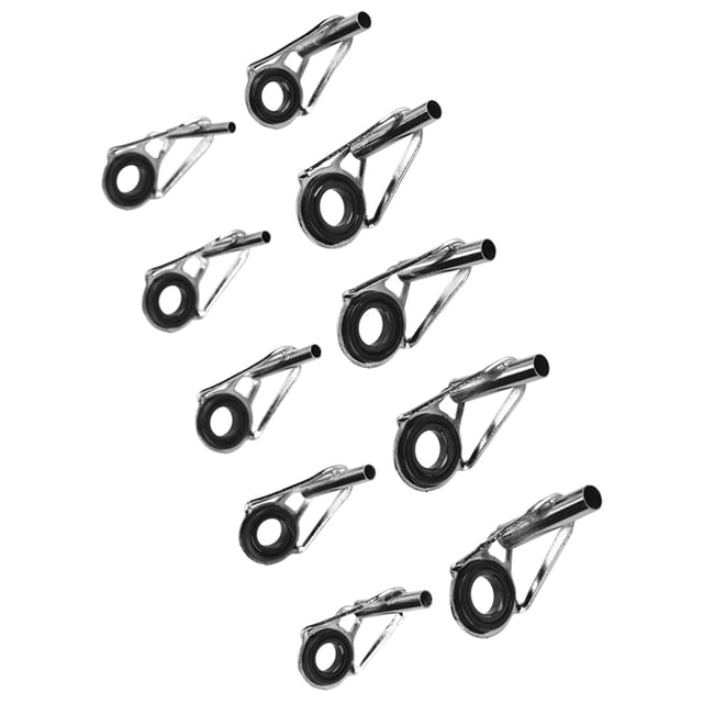Durable Fishing Rod Tips, Fishing Rod Guide, Rod Guide Tip, for Fishing Gift for Fishing Enthusiast Black Easy to Install