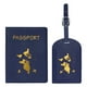 thumbnail image 1 of Conjunto de Funda para Pasaporte y Etiqueta de Equipaje Uxcell - Funda de Pasaporte de Privacidad Segura - Etiquetas de Maleta - [Azul Oscuro - Cuero PU] Accesorios de Viaje, 1 of 7