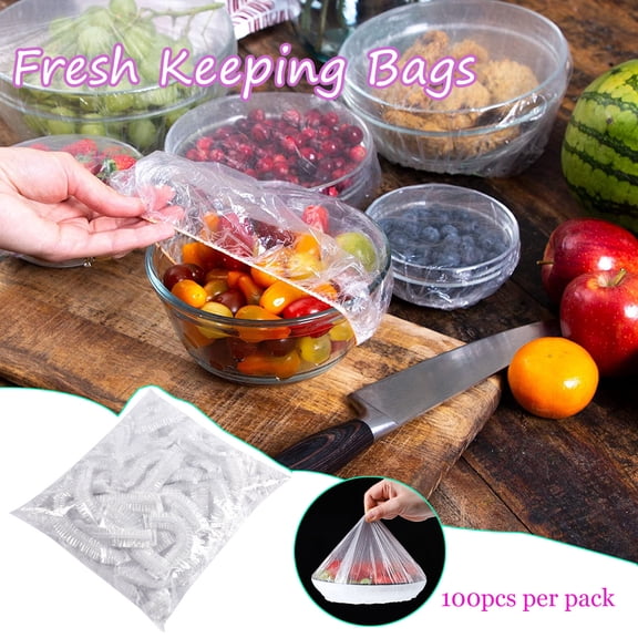 Reusable Elastic Bowl Covers, Stretchable Food Storage Covers with Dust Bug Odor Proof Design, 100Pcs Value Pack Ideal for Leftovers Picnics Bbq Bowl Covers Reusable Birthday Mother's Day Gift.