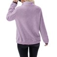thumbnail image 3 of Womens Sherpa Pullover Half Zip Oversized Fuzzy Fleece Sweatshirts Quarter Zip Fall Winter Clothes with Pockets, 3 of 4