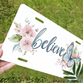 thumbnail image 5 of 1 Pcs 2D Flat License Plate Covers & Frames, believe with floral For Decorative Front, Waterproof For Decoration Aluminum License Plate Covers & Frames Cover For Men Women, 12" X 6", 5 of 6